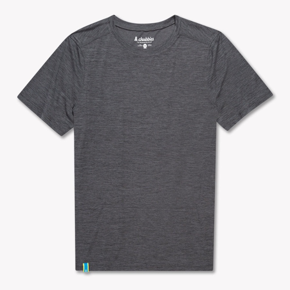 Chubbies Mens The Ember SS Sports Tee Sz XXL Gray Blue Performance Polyester